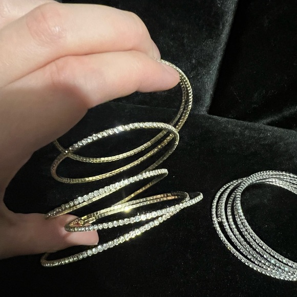 3/$15 Gold & Silver Wrap Jewel Bracelets - Picture 3 of 4